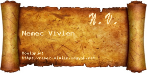 Nemec Vivien névjegykártya